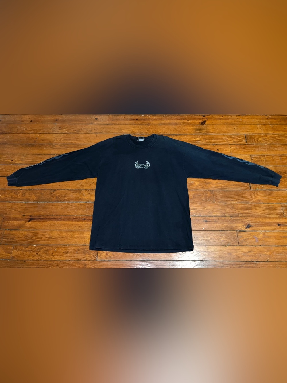 Orange County Choppers Men’s XL Black Long Sleeve Crew Neck Double-Sided Tee
